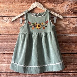 Green Corduroy Dress Easter 3t
